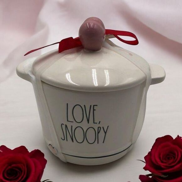 Rae Dunn x Peanuts Snoopy Valentine's Love Baking Dish/Canister/Soup Bowl - NEW! - Picture 2 of 5